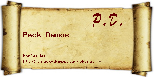 Peck Damos névjegykártya